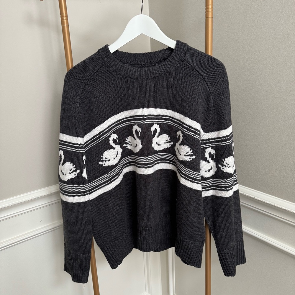 The A&F Madeline Swan Crew Sweater - Picture 2 of 4